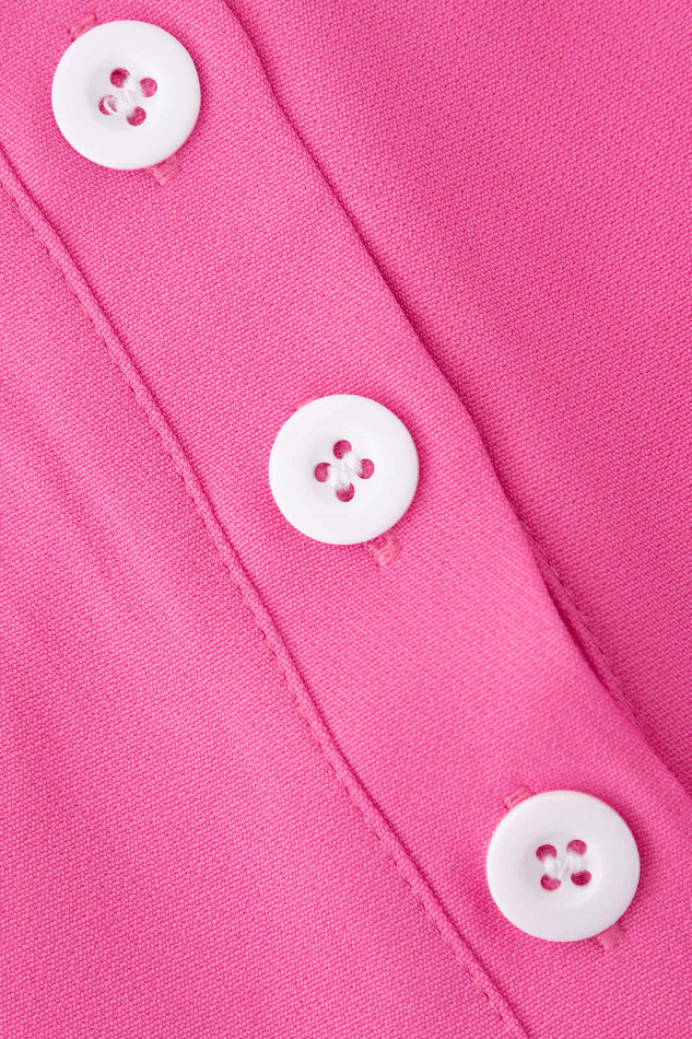 Y2K Aesthetic Coquette Style: Short Sleeve Shirt & Buttoned Mini Skirt Set