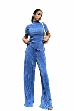 Y2K Aesthetic Coquette Style Slim T-Shirt Pant Suit for Women - Grunge Fashion Outfit