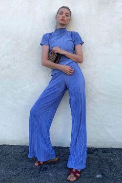 Y2K Aesthetic Coquette Style Slim T-Shirt Pant Suit for Women - Grunge Fashion Outfit