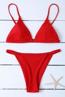 Y2K Aesthetic Coquette Style Spaghetti Strap Bikini Swimwear