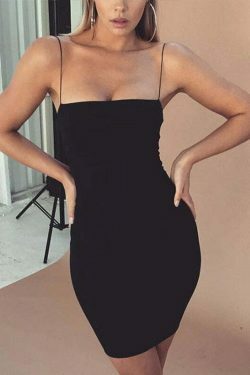 Y2K Aesthetic Coquette Style Spaghetti Strap Dress for Women - Grunge Fashion Outfit