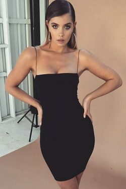 Y2K Aesthetic Coquette Style Spaghetti Strap Dress for Women - Grunge Fashion Outfit