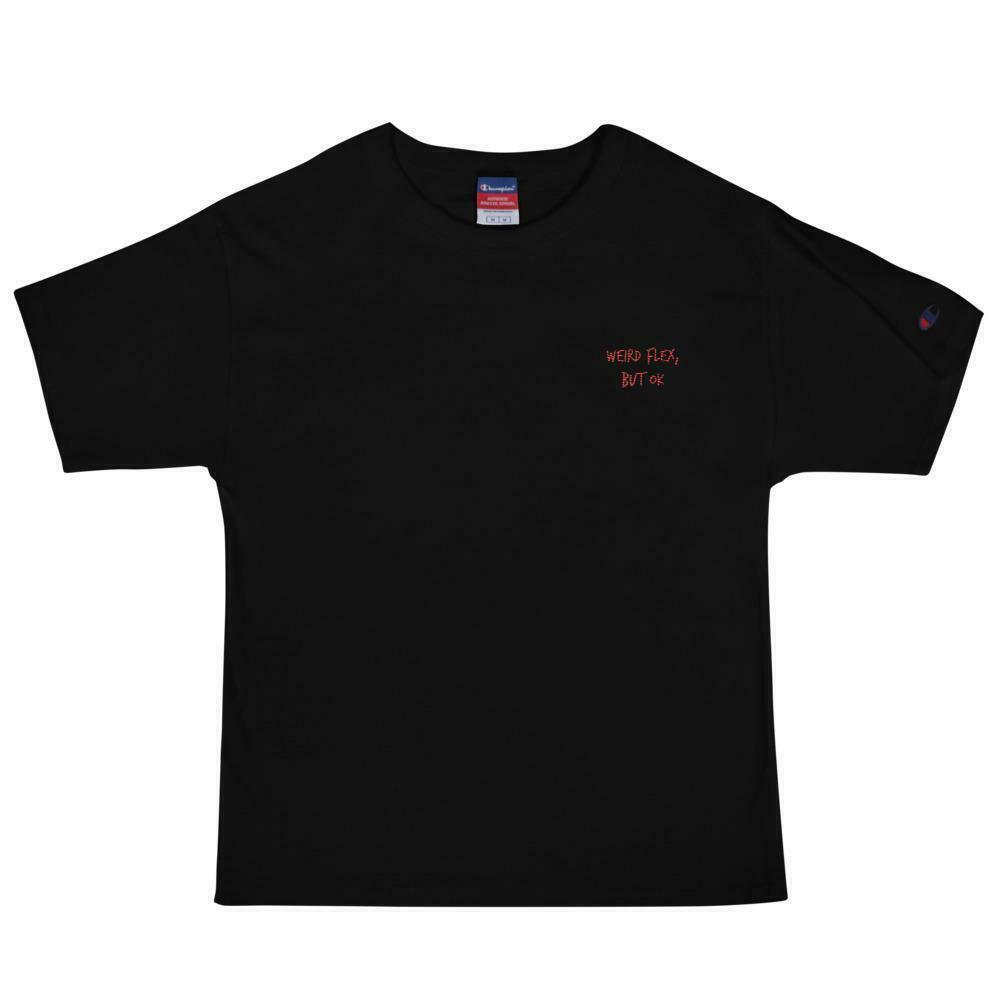 Y2K Aesthetic Coquette Style Weird Flex T-Shirt by AFFICIAL x CHAMPION Y2K Aesthetic Coquette Style Weird Flex T-Shirt by AFFICIAL x CHAMPION