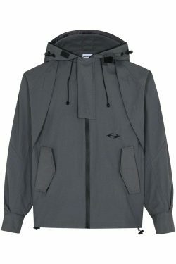 Y2K Aesthetic Coquette Style Windbreaker Jacket - Grunge, Pastel Goth, Old