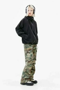 Y2K Aesthetic Coquette Style Windbreaker Jacket - Grunge, Pastel Goth, Old