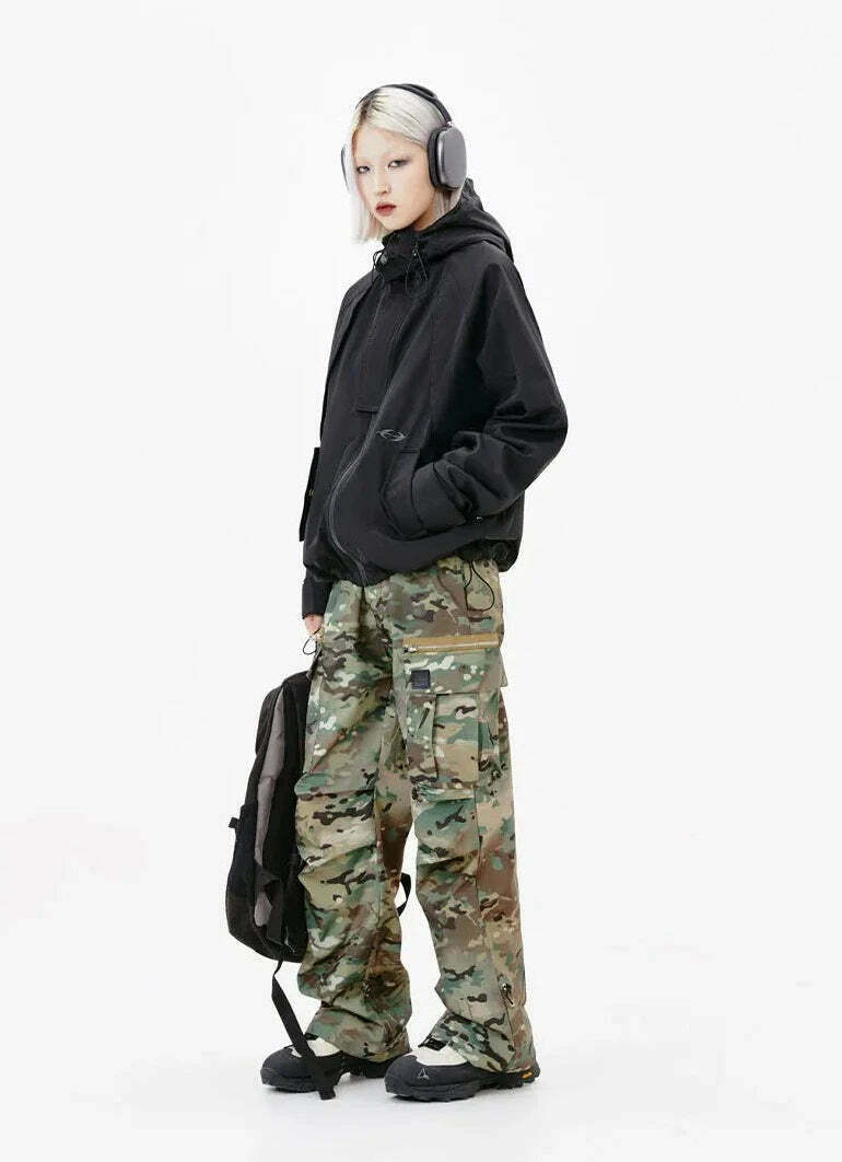 Y2K Aesthetic Coquette Style Windbreaker Jacket - Grunge, Pastel Goth, Old