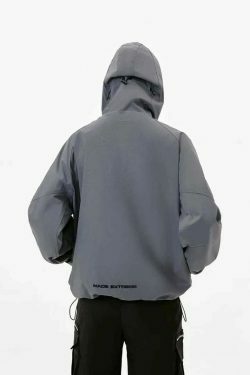 Y2K Aesthetic Coquette Style Windbreaker Jacket - Grunge, Pastel Goth, Old