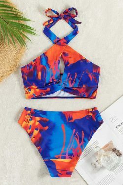Y2K Aesthetic Coquette Style Women's Sexy Print Swimsuit Bikini