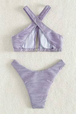 Y2K Aesthetic Coquette Style Women's Sexy Solid Color Bikini