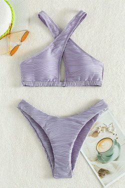 Y2K Aesthetic Coquette Style Women's Sexy Solid Color Bikini