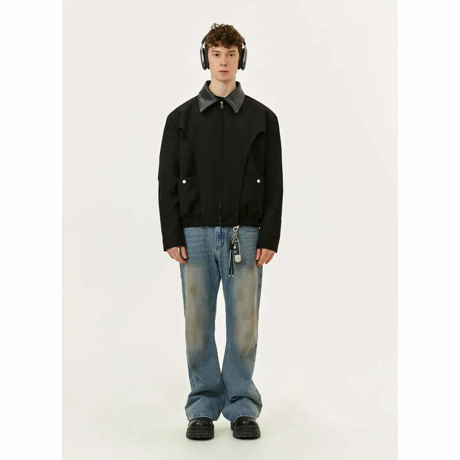 Y2K Aesthetic Coquette Style Zip-Up Jacket - Grunge Fashion with Pastel Goth Vibes Y2K Aesthetic Coquette Style Zip-Up Jacket - Grunge Fashion with Pastel Goth Vibes