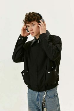 Y2K Aesthetic Coquette Style Zip-Up Jacket - Grunge Fashion with Pastel Goth Vibes