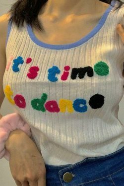 Y2K Aesthetic Coquette Tank Top for Women - Grunge Style Cute Tops with Pastel Goth Vibes