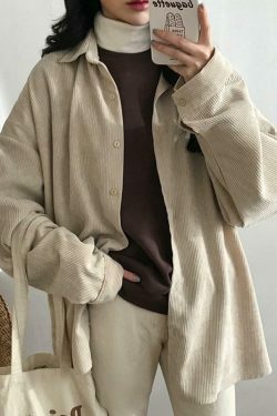 Y2K Aesthetic Corduroy Shirt: Coquette & Grunge Style, Cute Tops, Cargo Skirt, Old Money Vibes