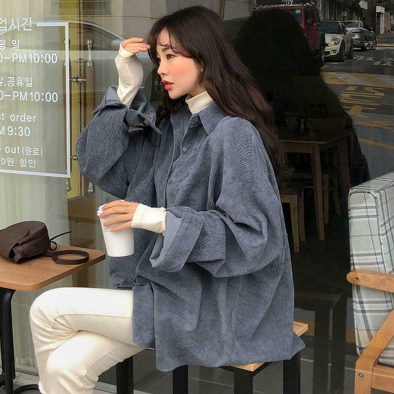 Y2K Aesthetic Corduroy Shirt: Coquette & Grunge Style, Cute Tops, Cargo Skirt, Old Money Vibes Y2K Aesthetic Corduroy Shirt: Coquette & Grunge Style, Cute Tops, Cargo Skirt, Old Money Vibes