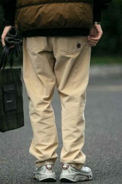 Y2K Aesthetic Corduroy Trousers for Women - Coquette & Grunge Style Cargo Skirt with Old Money Vibes