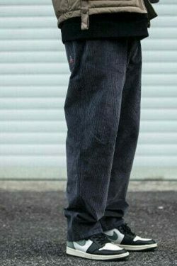 Y2K Aesthetic Corduroy Trousers for Women - Coquette & Grunge Style Cargo Skirt with Old Money Vibes