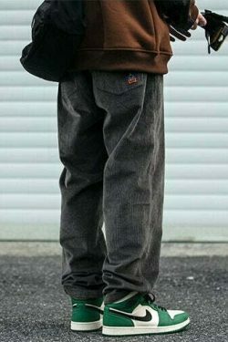 Y2K Aesthetic Corduroy Trousers for Women - Coquette & Grunge Style Cargo Skirt with Old Money Vibes