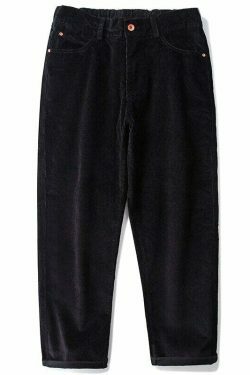 Y2K Aesthetic Corduroy Trousers for Women - Coquette & Grunge Style Cargo Skirt with Old Money Vibes