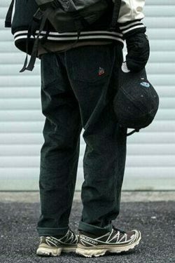 Y2K Aesthetic Corduroy Trousers for Women - Coquette & Grunge Style Cargo Skirt with Old Money Vibes