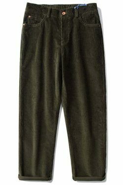 Y2K Aesthetic Corduroy Trousers for Women - Coquette & Grunge Style Cargo Skirt with Old Money Vibes