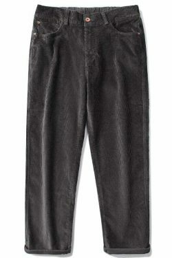 Y2K Aesthetic Corduroy Trousers for Women - Coquette & Grunge Style Cargo Skirt with Old Money Vibes