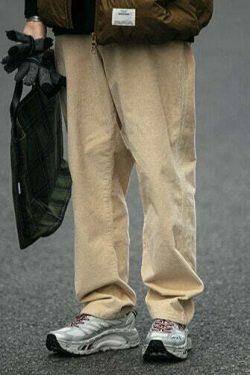 Y2K Aesthetic Corduroy Trousers for Women - Coquette & Grunge Style Cargo Skirt with Old Money Vibes