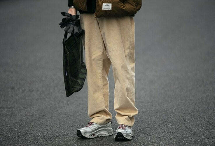 Y2K Aesthetic Corduroy Trousers for Women - Coquette & Grunge Style Cargo Skirt with Old Money Vibes Y2K Aesthetic Corduroy Trousers for Women - Coquette & Grunge Style Cargo Skirt with Old Money Vibes