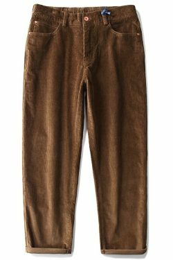 Y2K Aesthetic Corduroy Trousers for Women - Coquette & Grunge Style Cargo Skirt with Old Money Vibes