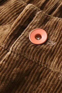 Y2K Aesthetic Corduroy Trousers for Women - Coquette & Grunge Style Cargo Skirt with Old Money Vibes
