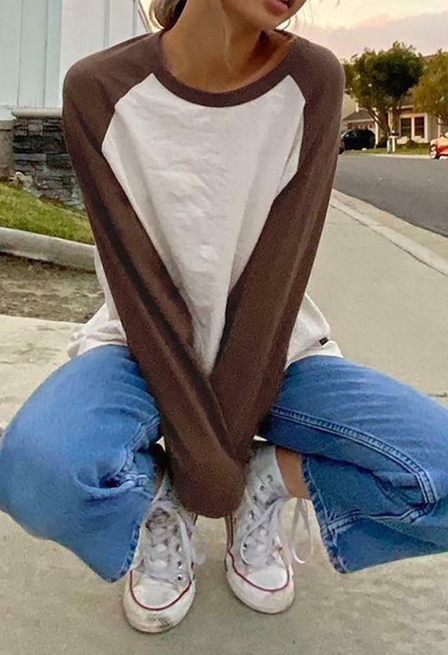 Y2K Aesthetic Crew Neck Raglan Sleeve Tee for Women - Coquette & Grunge Style Fashion