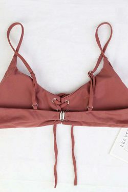 Y2K Aesthetic Criss Cross Underwire Cami Bikini Set