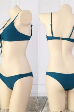 Y2K Aesthetic Criss Cross Underwire Cami Bikini Set