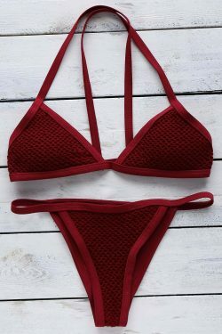 Y2K Aesthetic Crochet Bikini Set with Coquette Style and Grunge Vibes