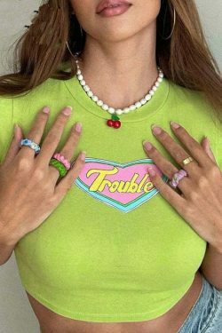 Y2K Aesthetic Crop Top for the Coquette Fashionista