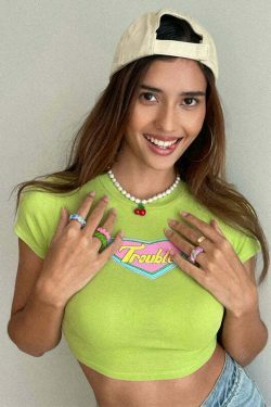 Y2K Aesthetic Crop Top for the Coquette Fashionista