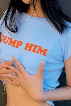 Y2K Aesthetic Crop Top in Letter Pattern - Women's Niche Fashion