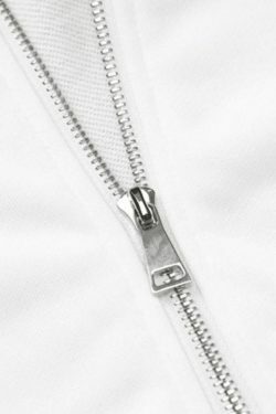 Y2K Aesthetic Cropped White Zip Up Hoodie - Coquette & Grunge Style Women's Fashion