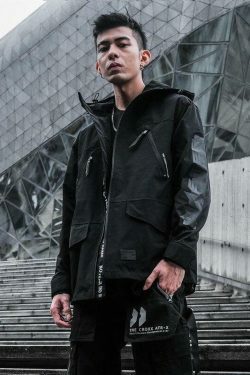 Y2K Aesthetic Cross Production Technical Jacket for Niche Women Fashion