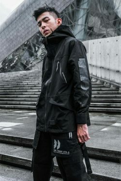 Y2K Aesthetic Cross Production Technical Jacket for Niche Women Fashion