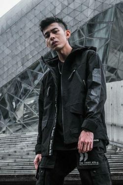 Y2K Aesthetic Cross Production Technical Jacket for Niche Women Fashion