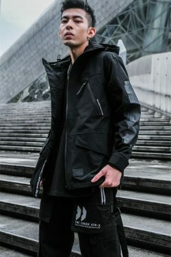 Y2K Aesthetic Cross Production Technical Jacket for Niche Women Fashion