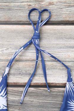 Y2K Aesthetic Cross Strap Bikini - Coquette & Grunge Style, Pastel Goth