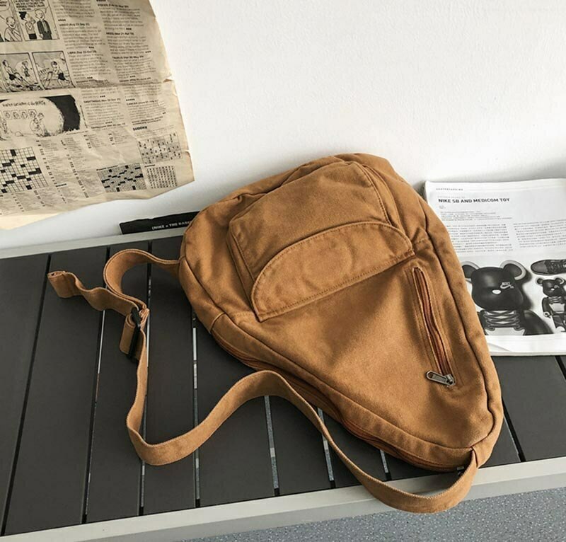 Y2K Aesthetic Crossbody Canvas Sling Bag - Coquette Grunge Fashion, Cute Tops, Pastel Goth Y2K Aesthetic Crossbody Canvas Sling Bag - Coquette Grunge Fashion, Cute Tops, Pastel Goth