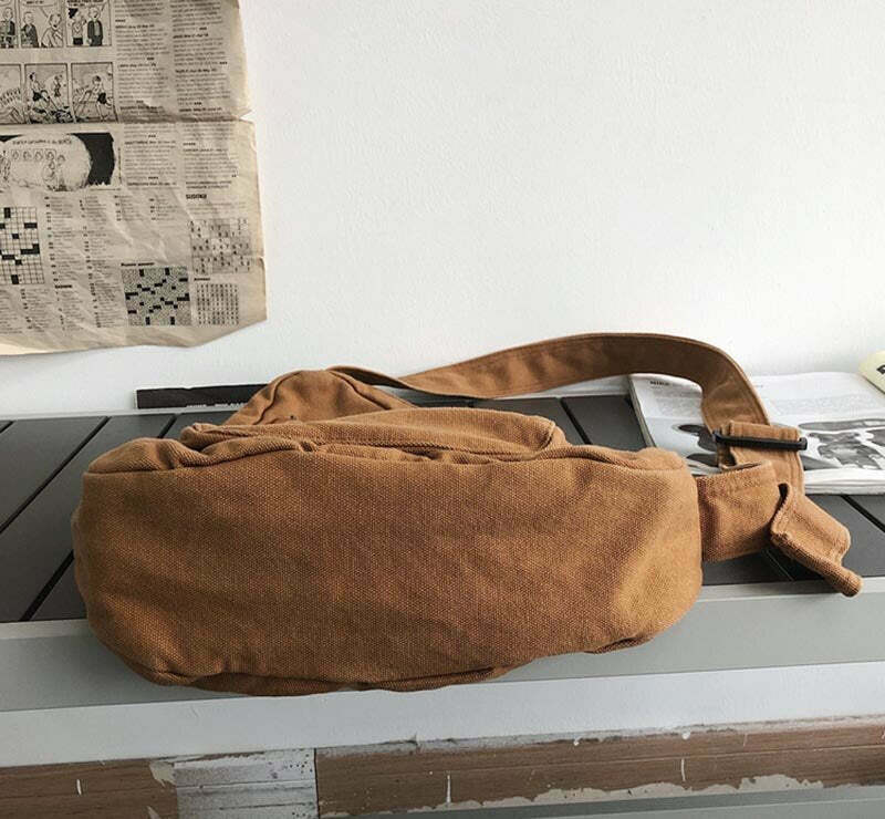 Y2K Aesthetic Crossbody Canvas Sling Bag - Coquette Grunge Fashion, Cute Tops, Pastel Goth Y2K Aesthetic Crossbody Canvas Sling Bag - Coquette Grunge Fashion, Cute Tops, Pastel Goth