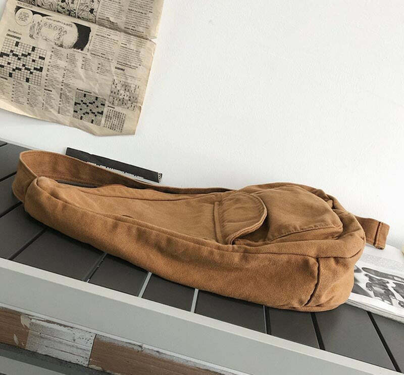 Y2K Aesthetic Crossbody Canvas Sling Bag - Coquette Grunge Fashion, Cute Tops, Pastel Goth Y2K Aesthetic Crossbody Canvas Sling Bag - Coquette Grunge Fashion, Cute Tops, Pastel Goth