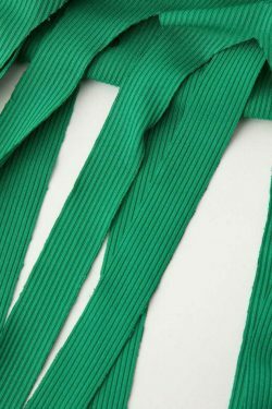 Y2K Aesthetic Cut Out Fringe Hem Mini Dress for Women - Coquette Fashion with Grunge Style