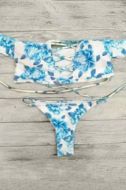 Y2K Aesthetic Cut Out Off The Shoulder Bikini Set - Coquette Fashion, Grunge Style, Cute Tops