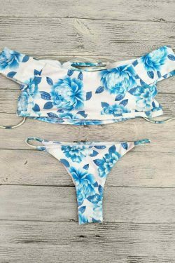 Y2K Aesthetic Cut Out Off The Shoulder Bikini Set - Coquette Fashion, Grunge Style, Cute Tops