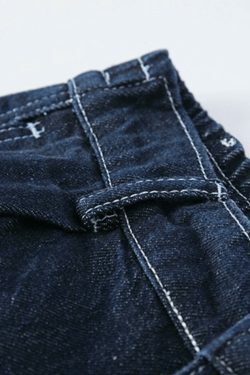 Y2K Aesthetic Dark Wash Baggy Cargo Jeans - Coquette Style Grunge Fashion Women's Clothing